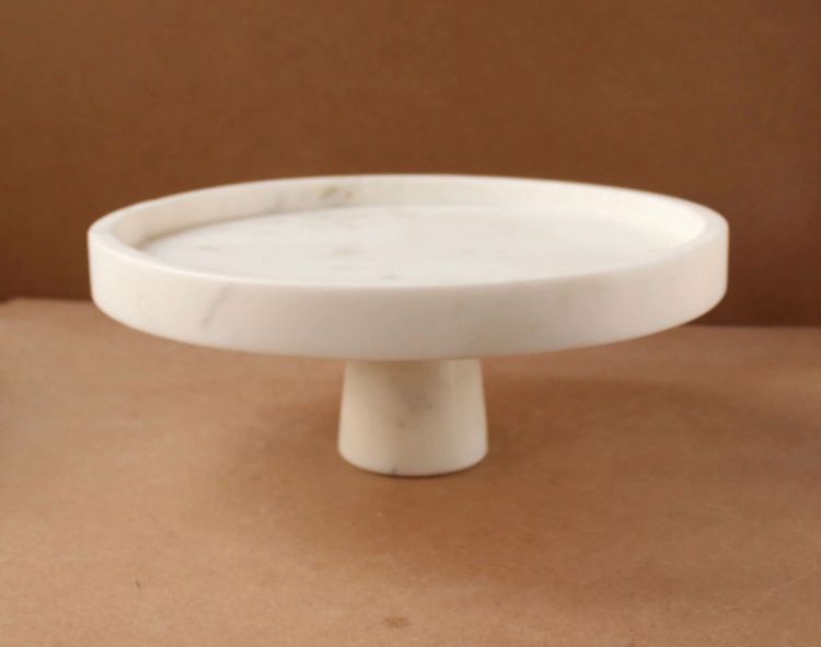 Bakewareind White Cake Stand with Deep Plate - Bakeware India