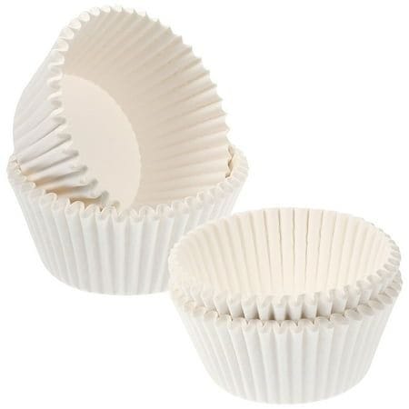 Bakewareind White Cupcake Liner, 200pc pack - Bakeware India