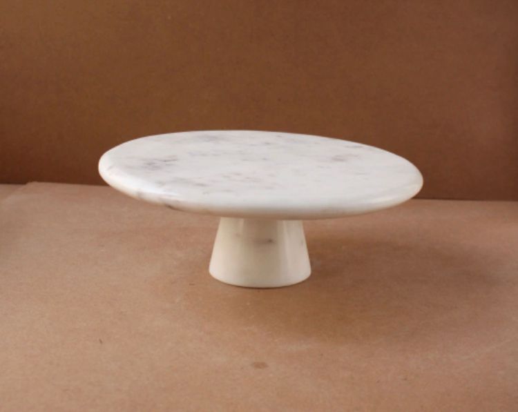 Bakewareind White marble Elegant Cake Dessert Stand - Bakeware India