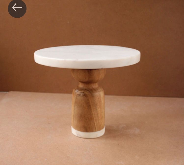 Bakewareind White Wooden Tall Cake Stand - Bakeware India