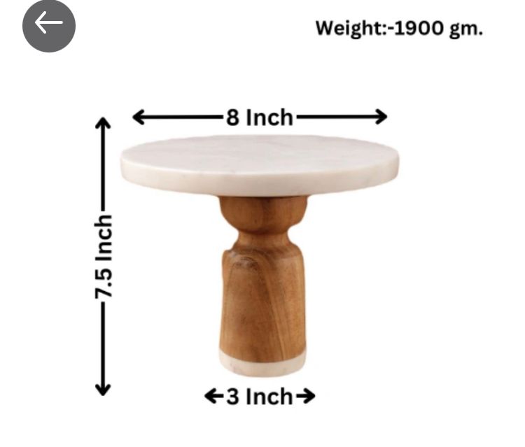 Bakewareind White Wooden Tall Cake Stand - Bakeware India