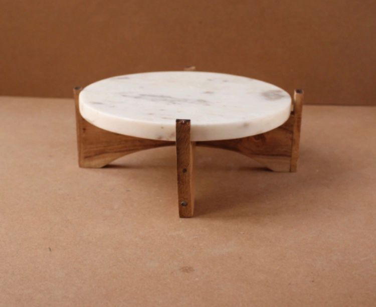 Bakewareind Wooden Cross White Stand Detachable Cake Stand - Bakeware India