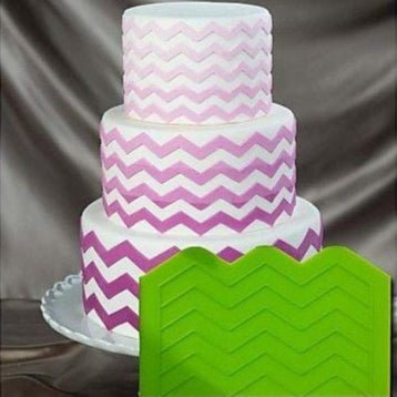 Bakewareind Zigzag Onlay Texture Mat Silicone Chocolate Fondant Mould - Bakeware India