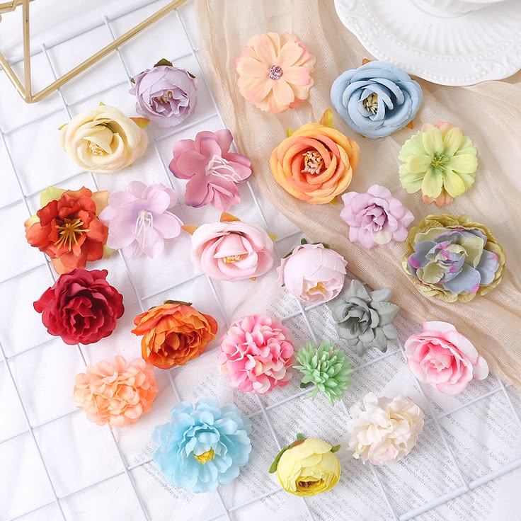Bakewareindia Assorted Artificial Flower Pack, Select colors -10pcs - Bakeware India