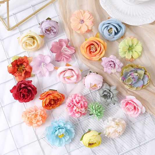 Bakewareindia Assorted Artificial Flower Pack, Select colors -10pcs - Bakeware India