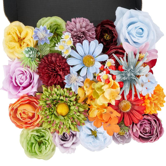 Bakewareindia Assorted Artificial Flower Pack (Select colors & variety) - 10pcs - Bakeware India