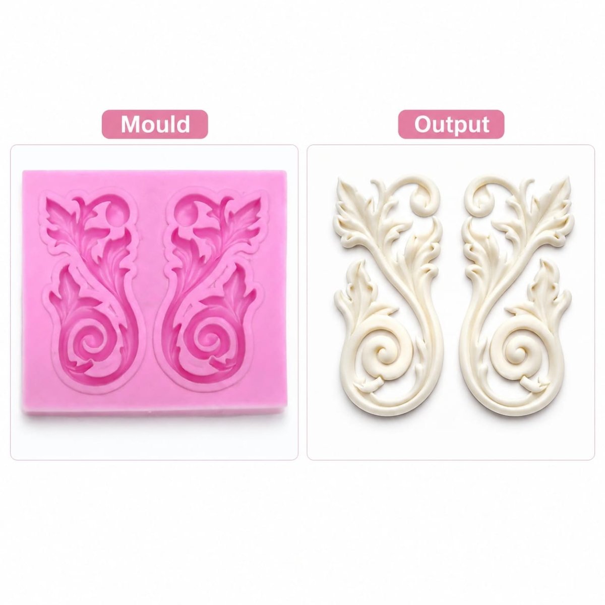 Bakewareindia Baroque Border Lace Silicone Mould - Bakeware India