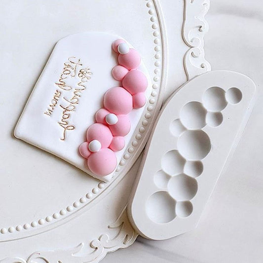 Bakewareindia Garland Round Pearl Bubble Gems Sphere Fondant Chocolate Cake Decorating Silicone Mould - Bakeware India