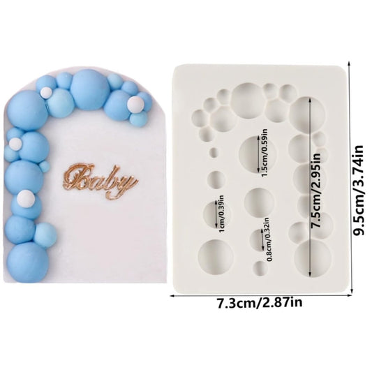 Bakewareindia Garland Round Pearl Bubble Gems Sphere Fondant Chocolate Cake Decorating Silicone Mould - Bakeware India