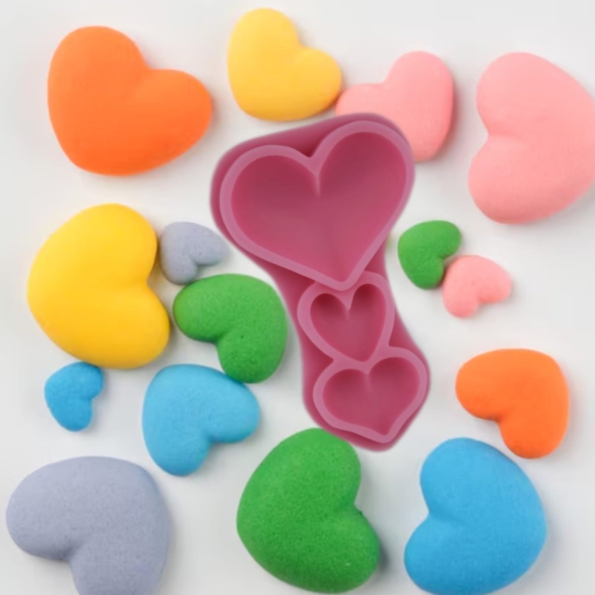 Bakewareindia Heart 3 in 1 Sizes Cake Decorating Chocolate Fondant Silicone Mould - Bakeware India