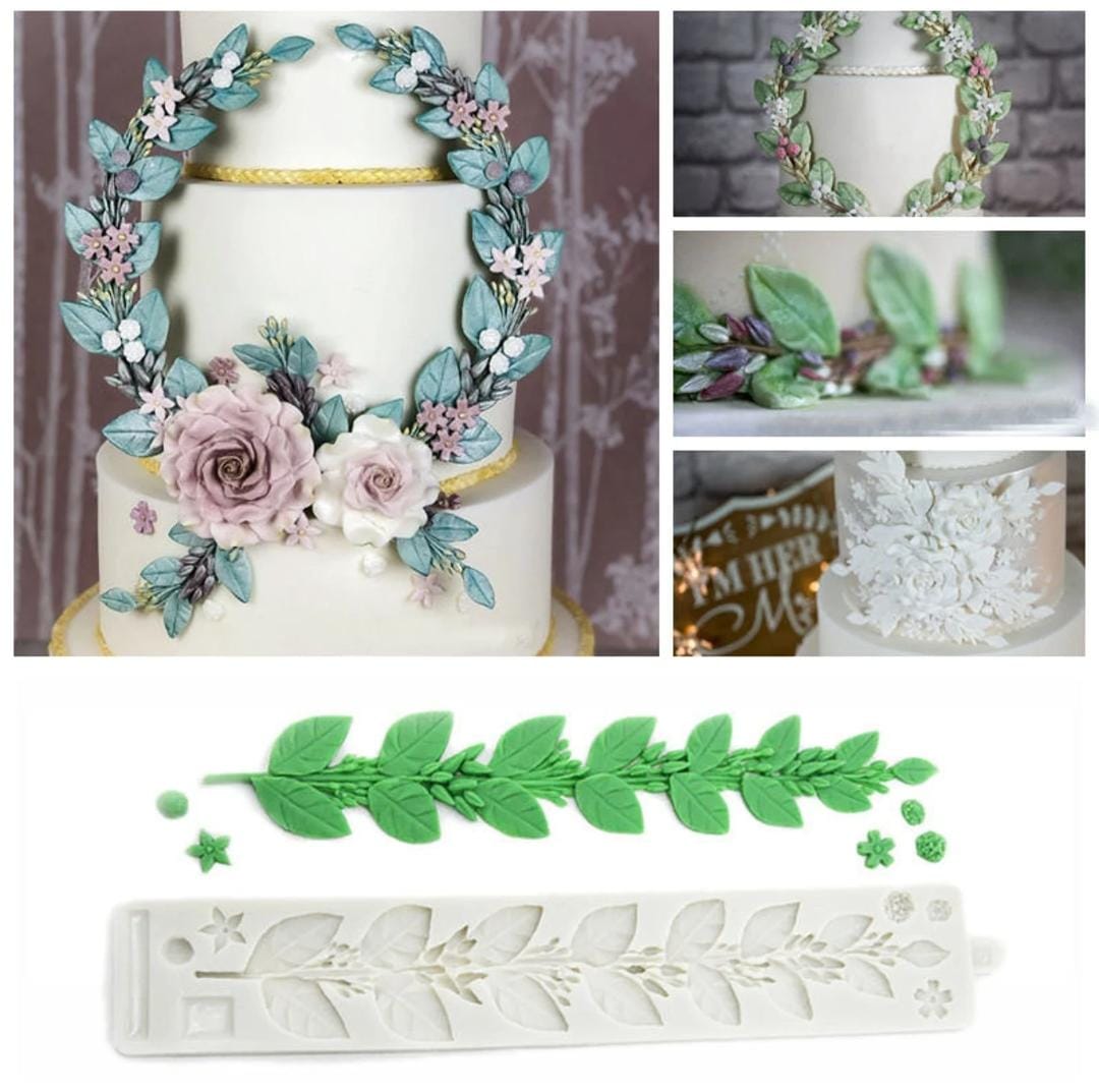 Bakewareindia Leaf Fondant Cake Silicone Mould - Bakeware India