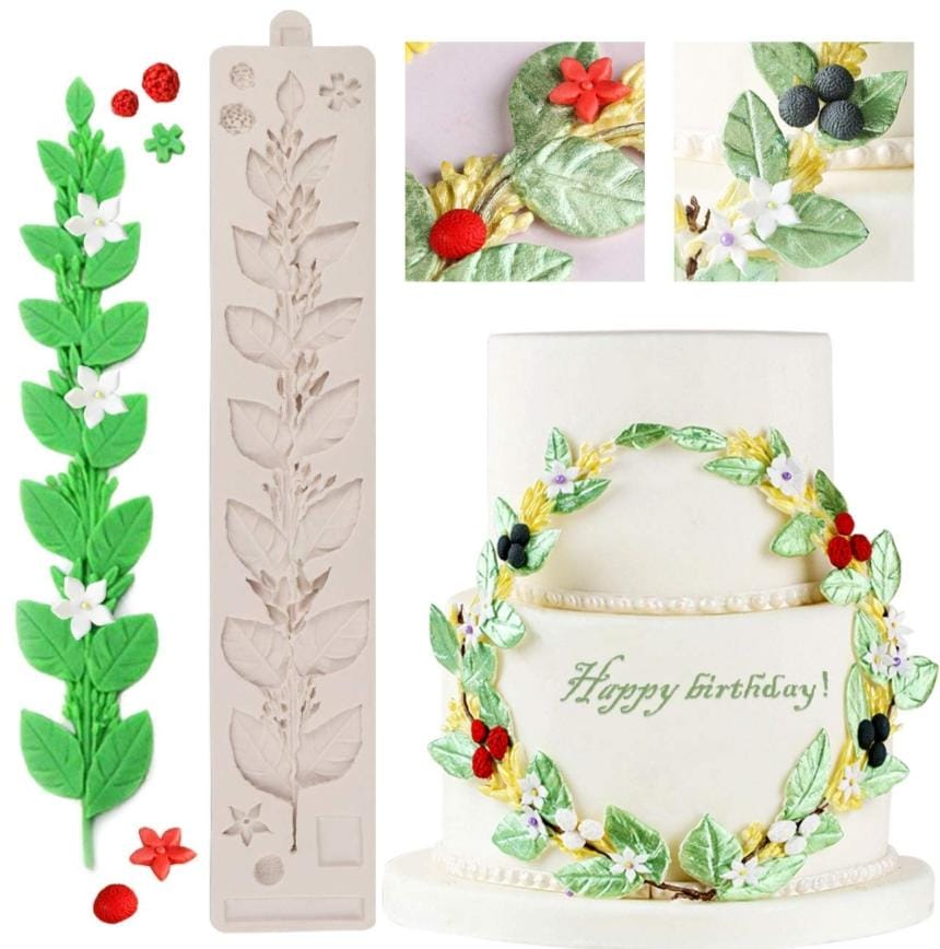 Bakewareindia Leaf Fondant Cake Silicone Mould - Bakeware India