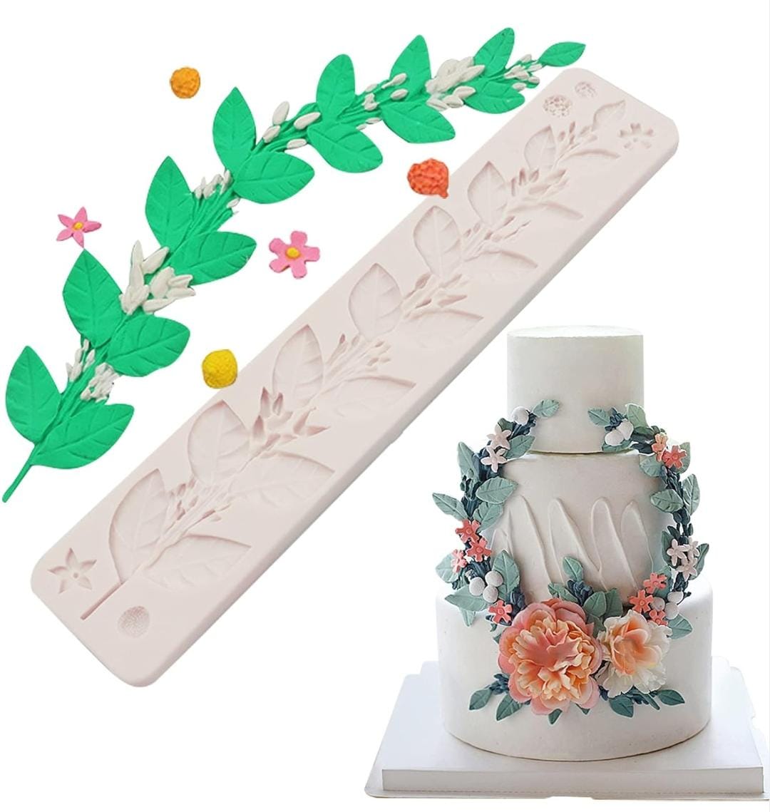 Bakewareindia Leaf Fondant Cake Silicone Mould - Bakeware India