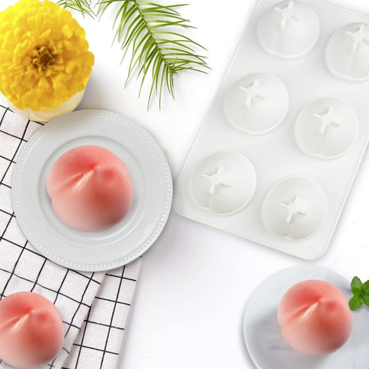 Bakewareindia Peach Fruit Mousse Entremet Cake Silicone Mould , 6cavity - Bakeware India
