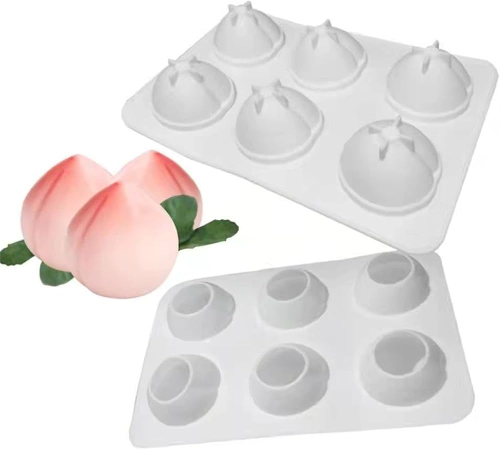 Bakewareindia Peach Fruit Mousse Entremet Cake Silicone Mould , 6cavity - Bakeware India