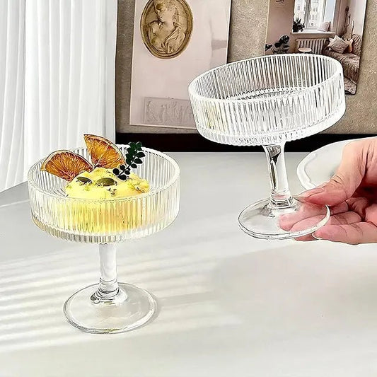 BakewareIndia Transparent Plastic Dessert Cup with Stand For Mousse & Trifle - Bakeware India