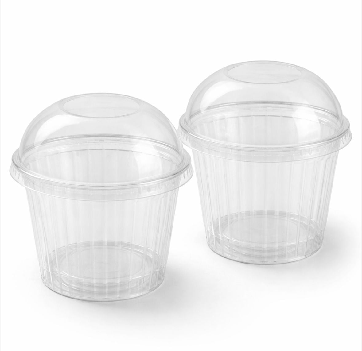 Bakewareindia Transparent Round Ramekin Mousse Cups with Lids, Dessert Cups, Pudding Cups Mini Parfait Cups (Pack of 10) - Bakeware India