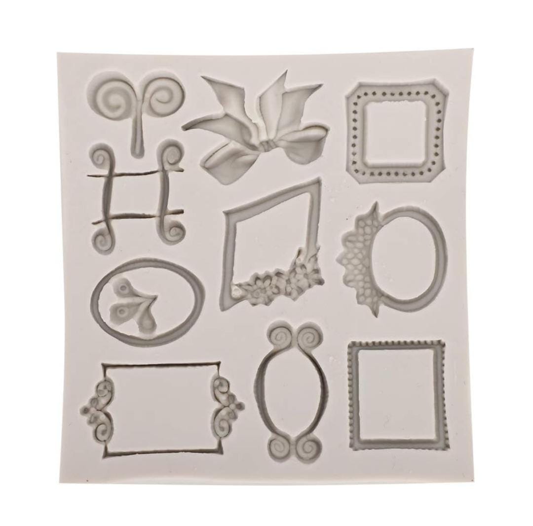 Bakewareindia Vintage Mirror frame Silicone Mould ,10 cavity - Bakeware India
