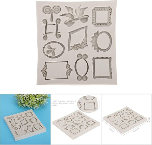 Bakewareindia Vintage Mirror frame Silicone Mould ,10 cavity - Bakeware India