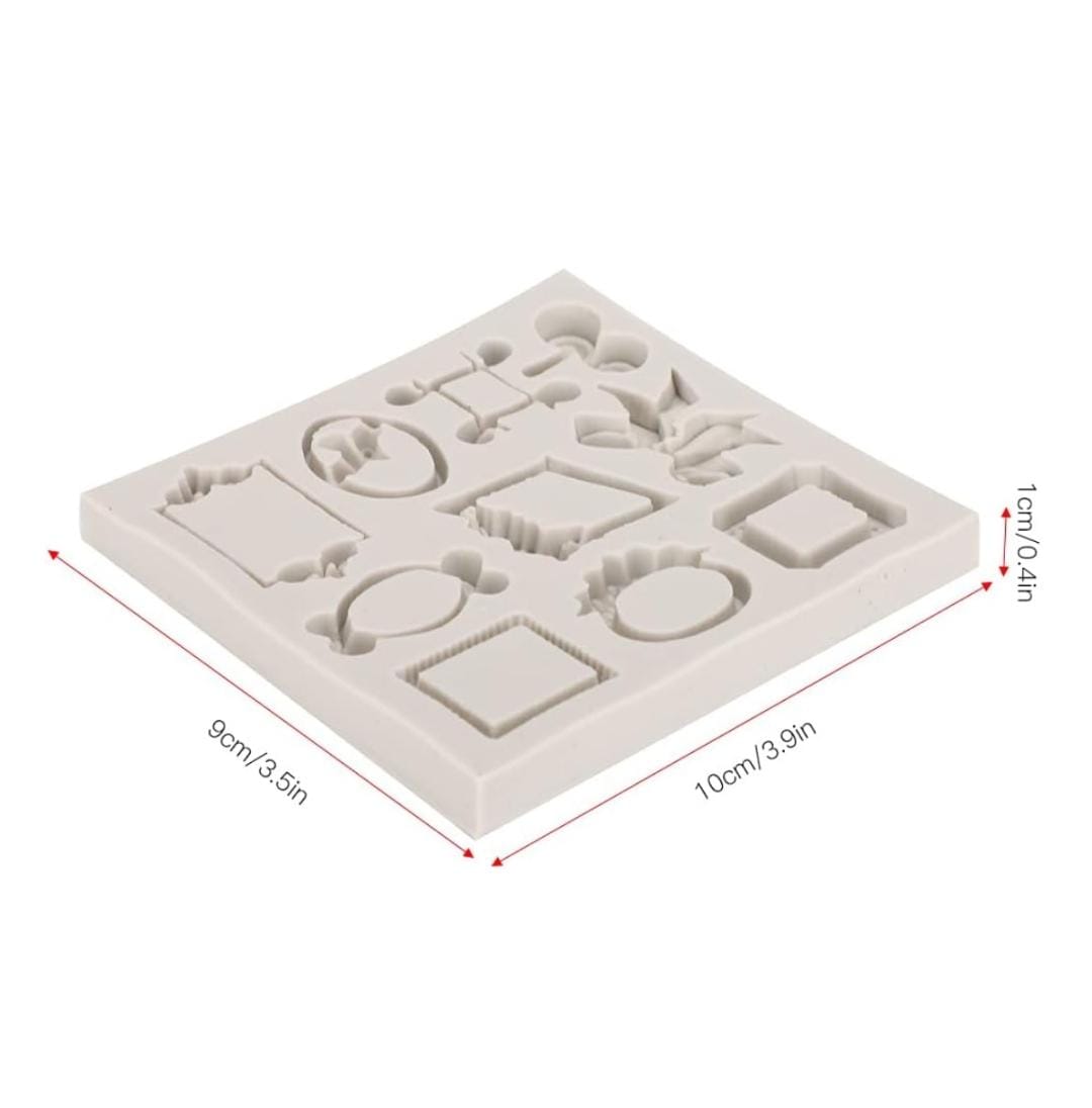 Bakewareindia Vintage Mirror frame Silicone Mould ,10 cavity - Bakeware India