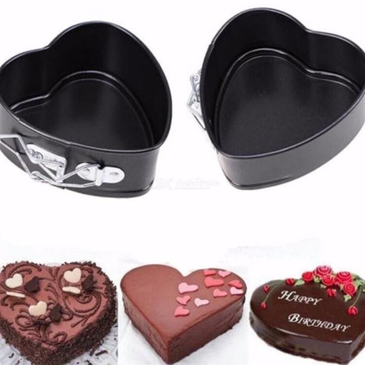 Bakwareind Heart Springfoam Cheesecake Nonstick Pan, 500gm - Bakeware India