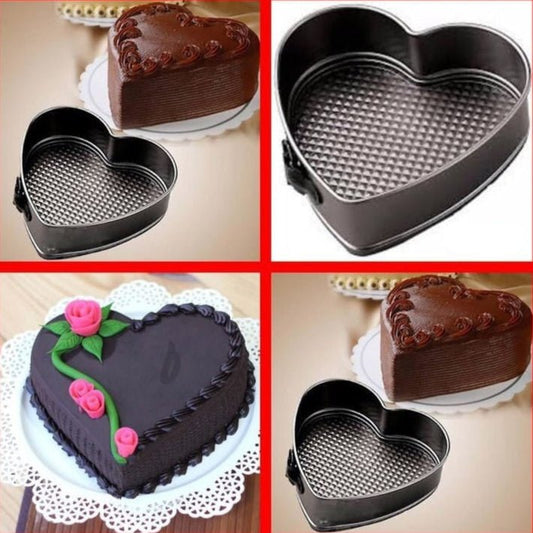 Bakwareind Heart Springfoam Cheesecake Nonstick Pan, 500gm - Bakeware India