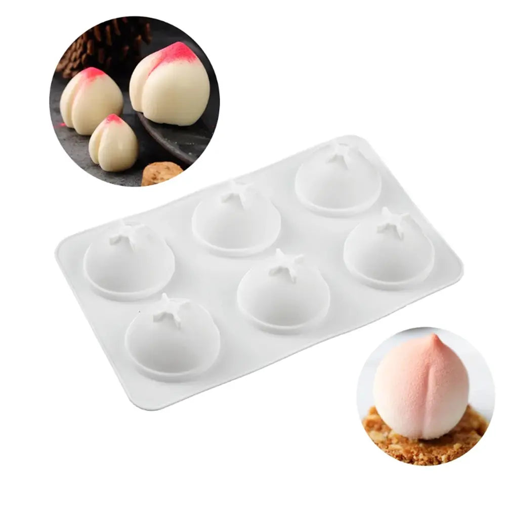 Bakewareindia Peach Fruit Mousse Entremet Cake Silicone Mould , 6cavity