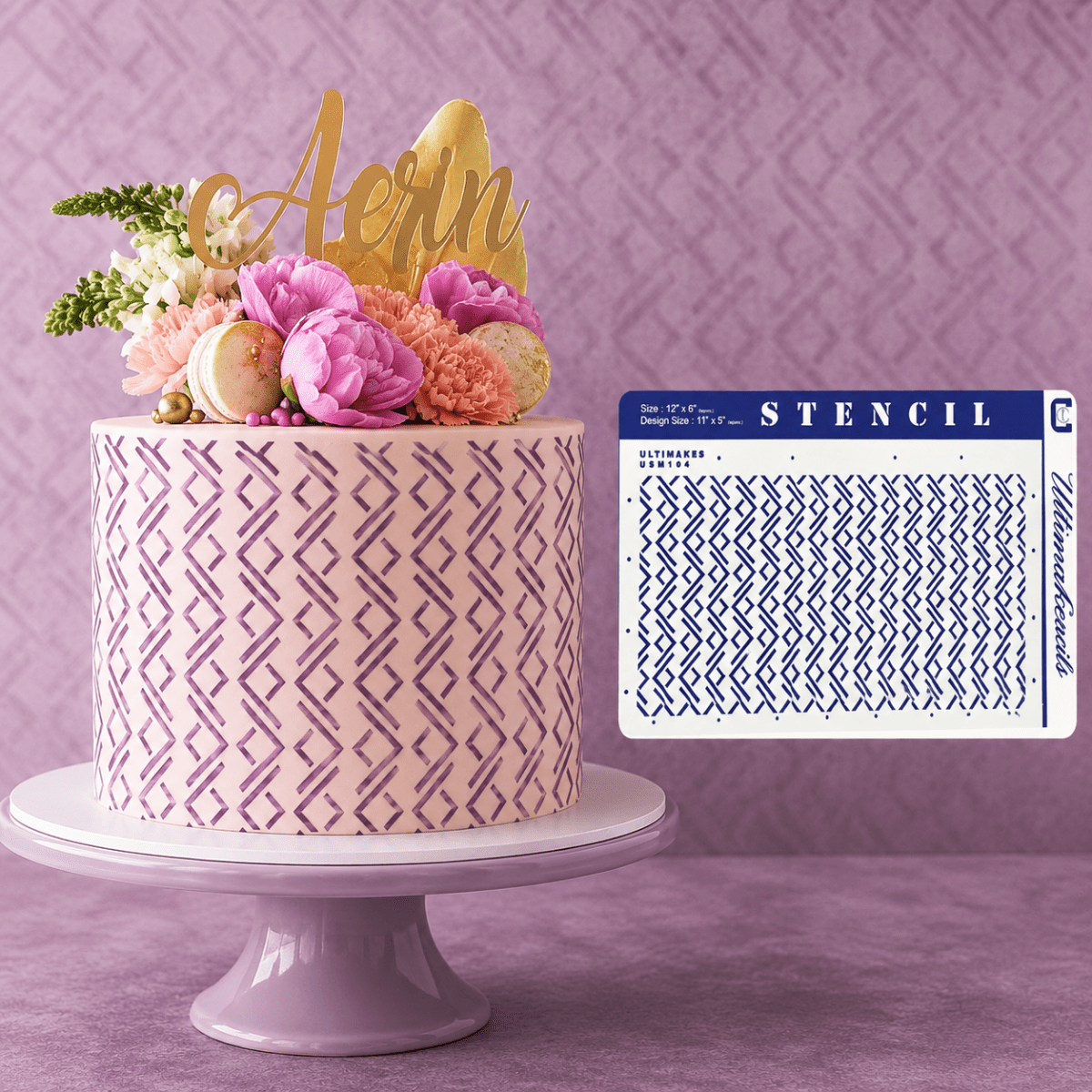 Criss Cross Cake Stencil, Ultimakes - Bakeware India