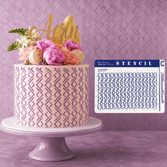 Criss Cross Cake Stencil, Ultimakes - Bakeware India