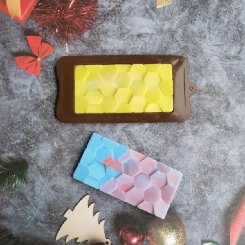 Hexagon Bar Chocolate Silicone Mould - Bakeware India