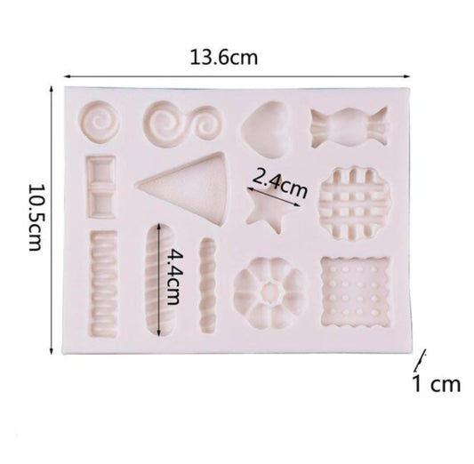 Lyba Candy Cookie Cake Fondant Chocolate Silicone Mould - Bakeware India