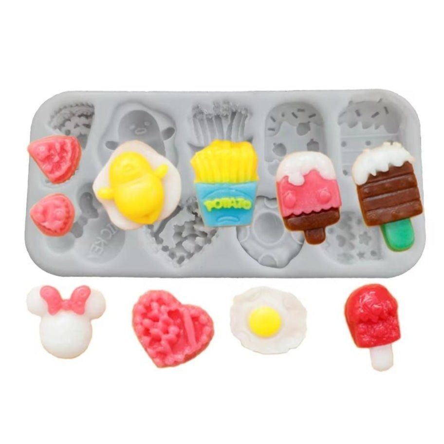Lyba Icecream Pizza Fries Egg Cake Decorating Silicone Mould - Bakeware India