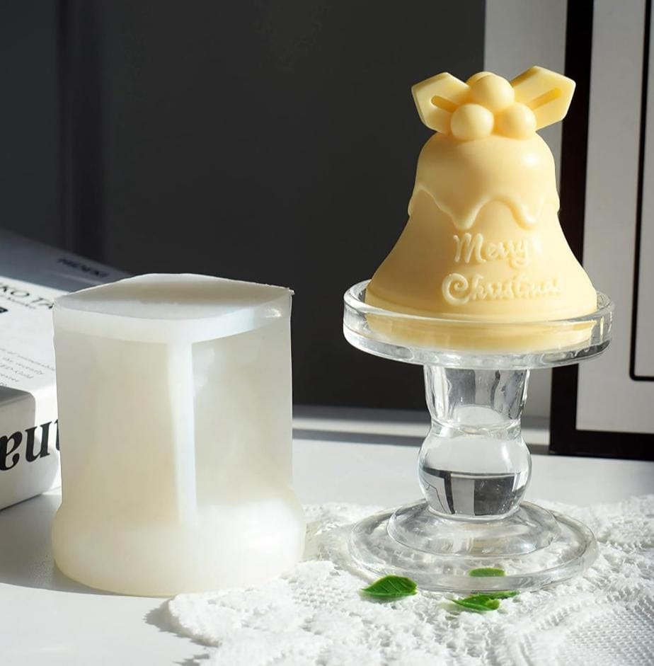 Lyba Mould 3D Bell Christmas Chocolate Candle Silicone Mould - Bakeware India