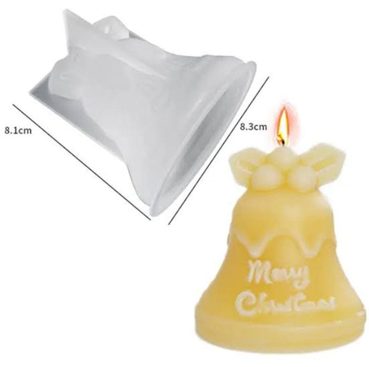 Lyba Mould 3D Bell Christmas Chocolate Candle Silicone Mould - Bakeware India
