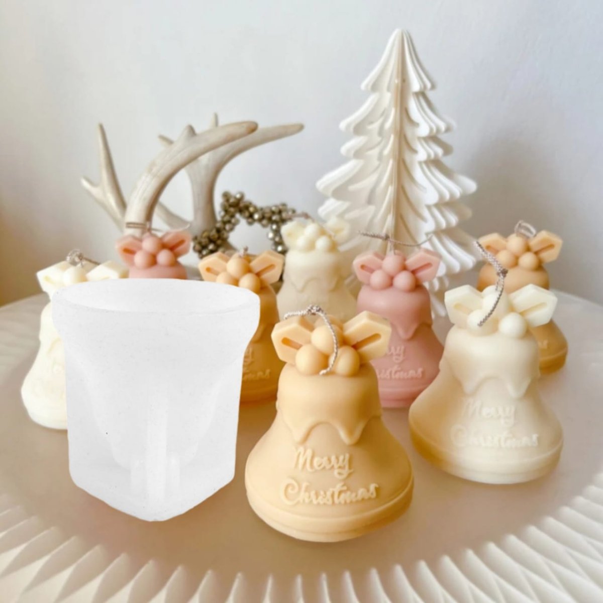 Lyba Mould 3D Bell Christmas Chocolate Candle Silicone Mould - Bakeware India