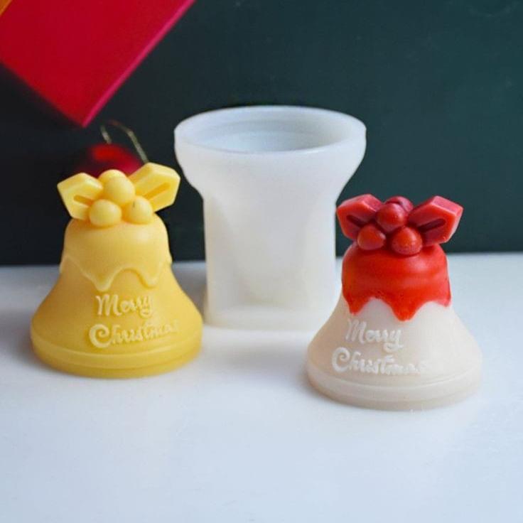 Lyba Mould 3D Bell Christmas Chocolate Candle Silicone Mould - Bakeware India