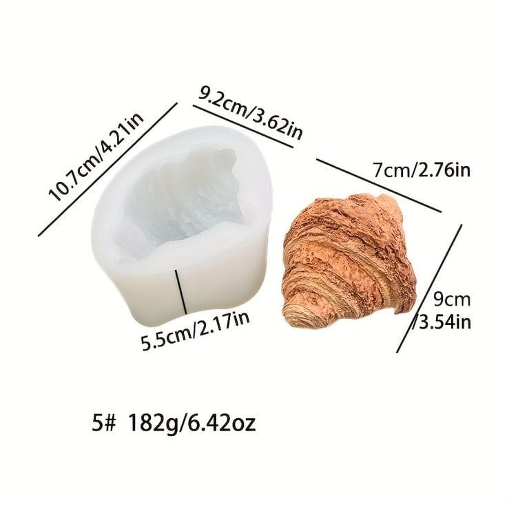 Lyba Mould 3D Croissant Candle Silicone Mould - Bakeware India