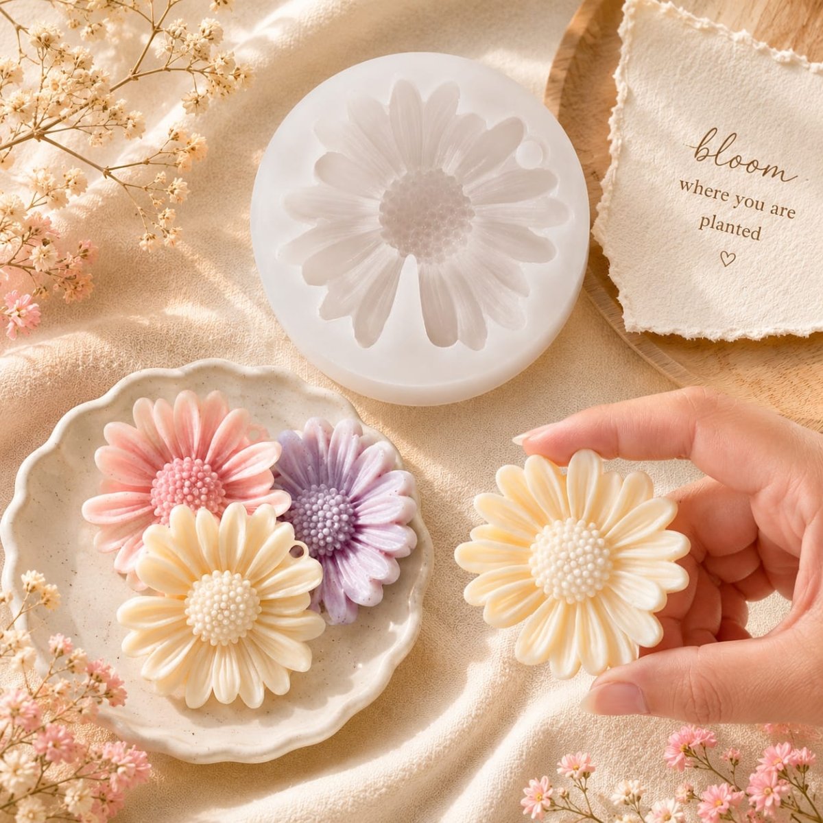 Lyba Mould 3D Daisy Sunflower Silicone Mould - Bakeware India