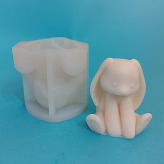 Lyba Mould 3D Easter Rabbit Bunny Candle Cake Silicone Mold - Bakeware India