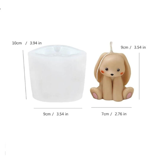 Lyba Mould 3D Easter Rabbit Bunny Candle Cake Silicone Mould - Bakeware India