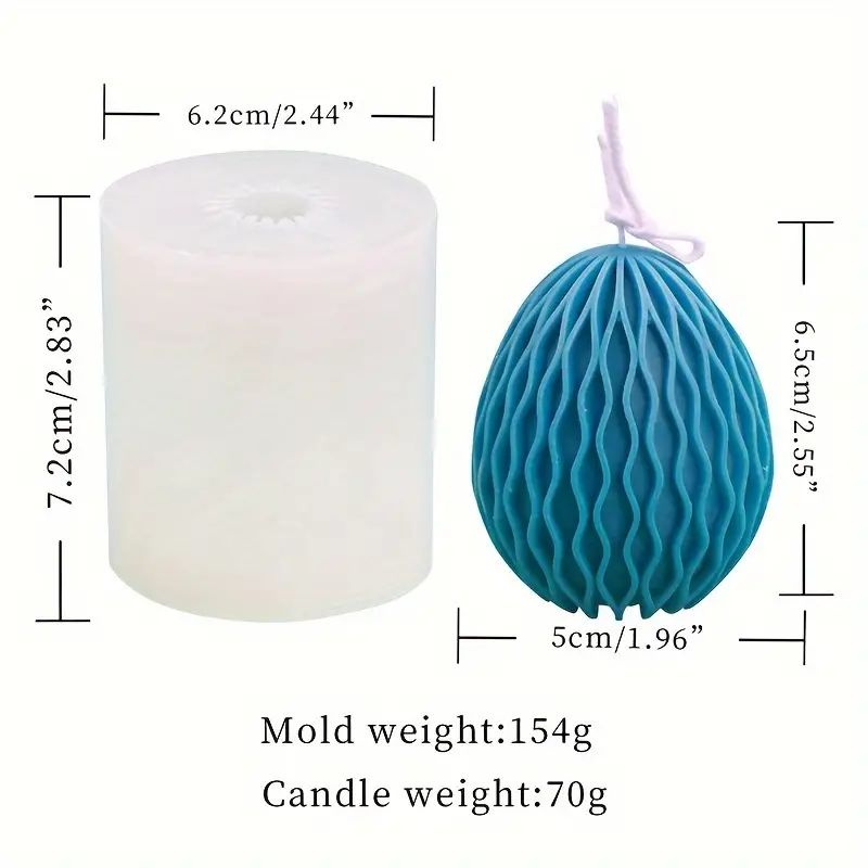 Lyba Mould 3D Egg Candle Silicone Mould - Bakeware India