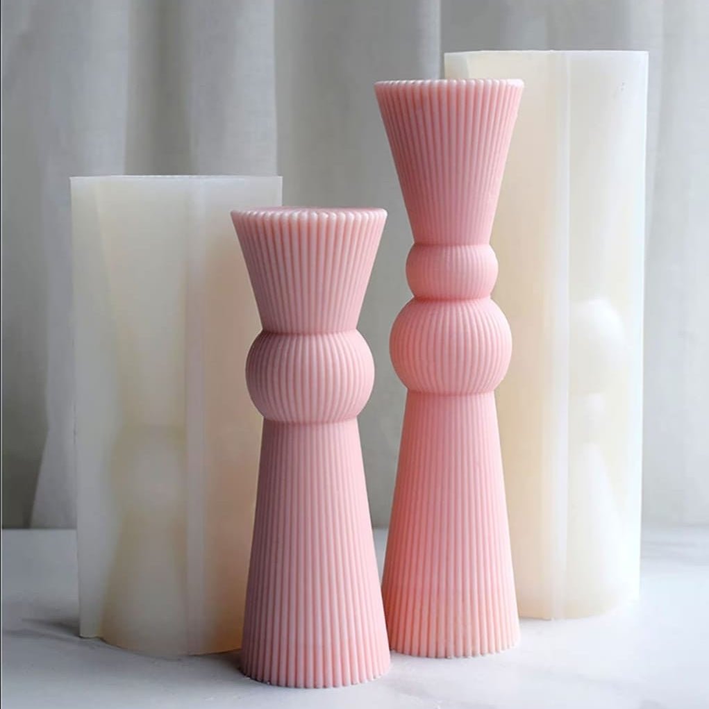 Lyba Mould 3D Geometric Pillar Candle Silicone Mould - Bakeware India