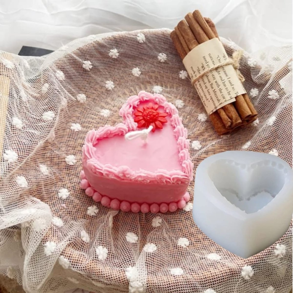 Lyba Mould 3D Heart Cake Candle Silicone Mould - Preorder 25th Feb Dispatch - Bakeware India