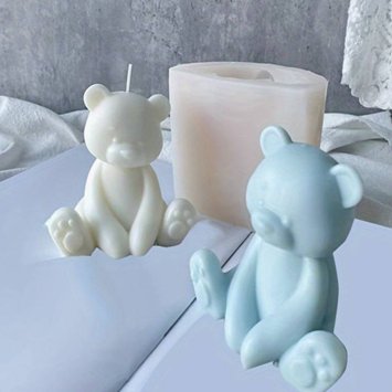 Lyba Mould 3D Large Sitting Teddy Bear Candle Silicone Mould - Bakeware India