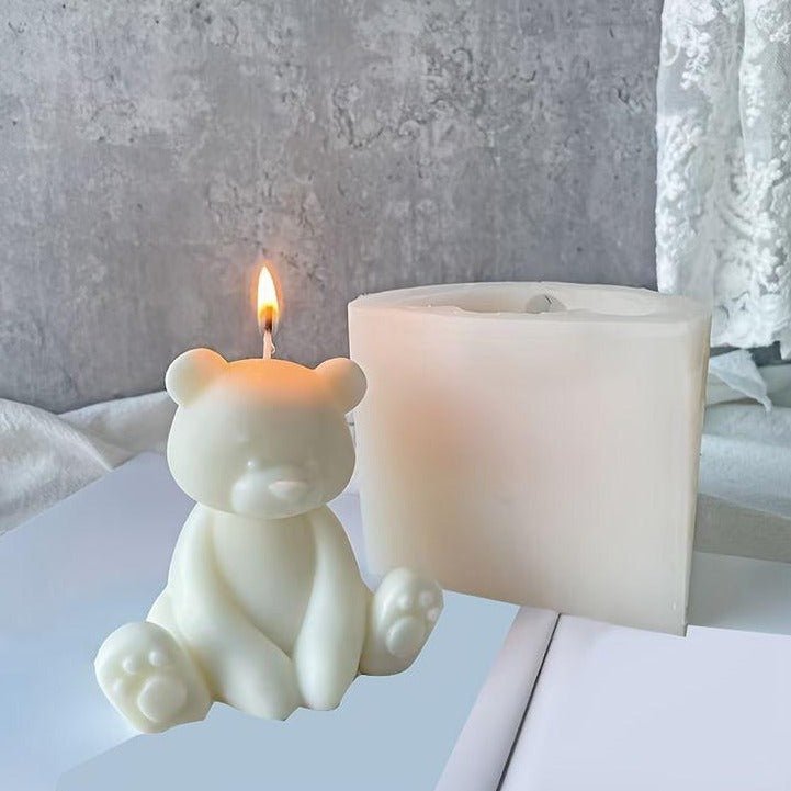 Lyba Mould 3D Large Sitting Teddy Bear Candle Silicone Mould - Bakeware India