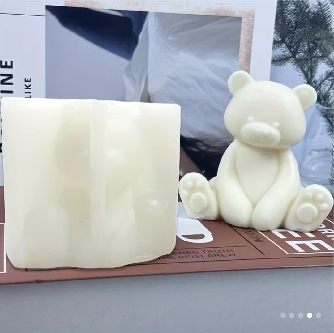 Lyba Mould 3D Large Sitting Teddy Bear Candle Silicone Mould - Bakeware India