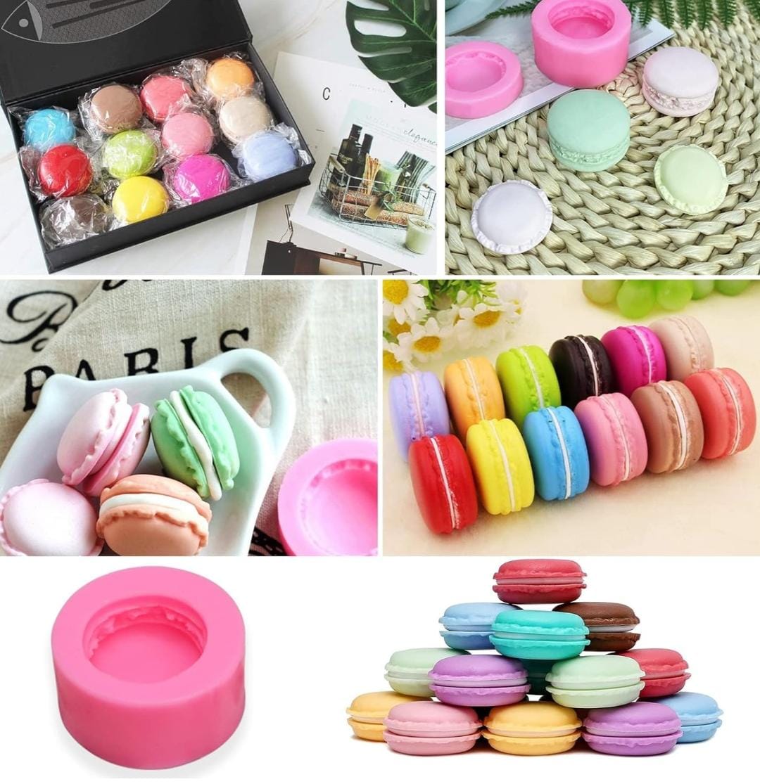 Lyba Mould 3D Macaroon Candle Silicone Mould - Bakeware India