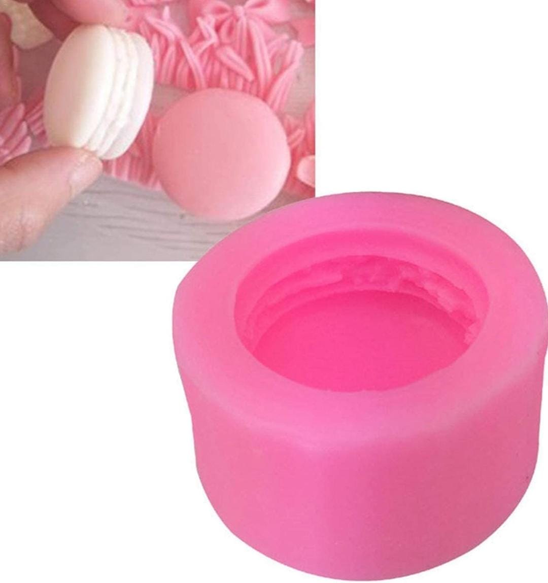 Lyba Mould 3D Macaroon Candle Silicone Mould - Bakeware India