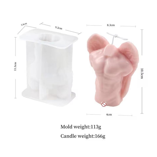 LYBA Mould 3D Male Angel Body Candle Silicone Mould - Bakeware India