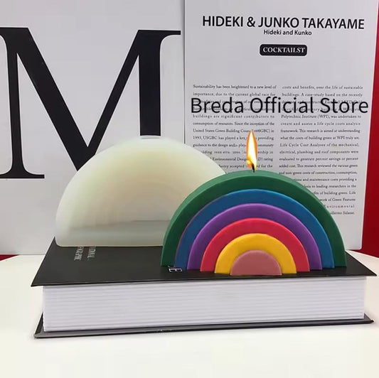 Lyba Mould 3D Rainbow Candle Resin silicone Mould - Bakeware India